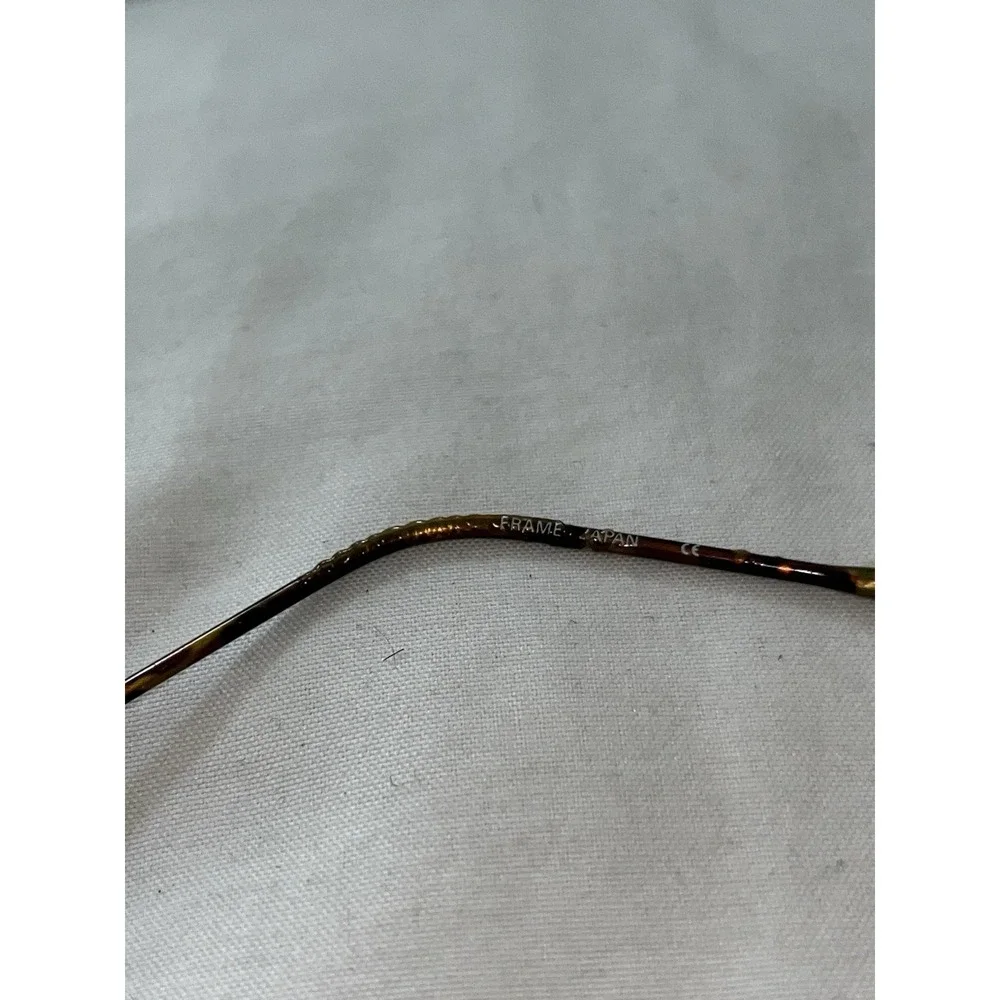 Marchon Brown and Gold Eyeglasses Frames Made in Japan 145mm